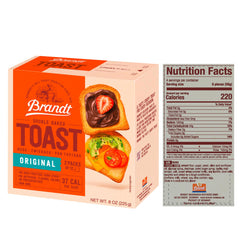 Brandt pack beside a measuring tape to show 8 oz size and portion scale