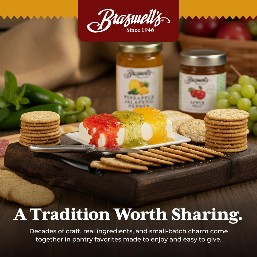 Braswell's close-up of jam texture showing fruit pieces and consistency
