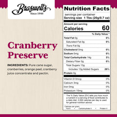 Braswell's open jar with spreadable cranberry jelly for easy serving