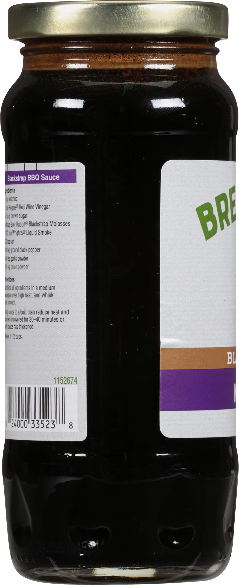 Brer Rabbit molasses pouring from bottle, demonstrates smooth texture and easy use
