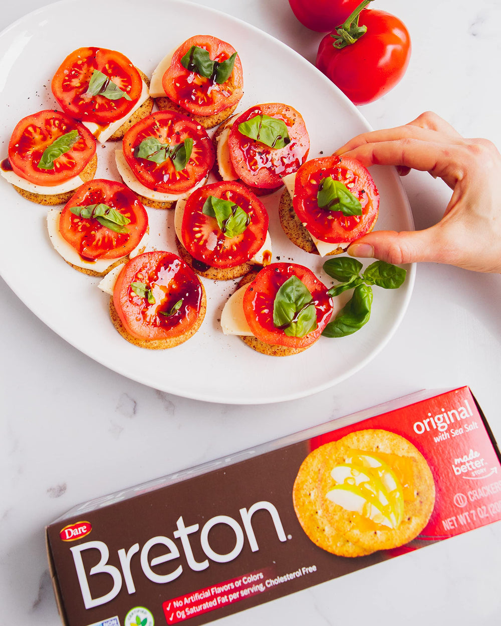 Breton nutrition and ingredient label close-up showing Non-GMO and plant-based credentials