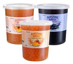 BREXONIC front packaging showing three-flavor popping boba, convenient 2 lb pack