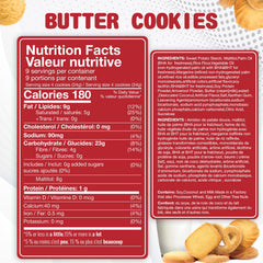 BREXONIC open tin display with cookies, illustrates tidy foil packing