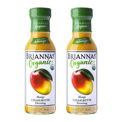 BRIANNAS front packaging two-pack showing vibrant mango dressing benefit of pantry-ready convenience