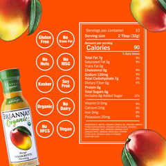 BRIANNAS mango vinaigrette poured on salad showing glossy finish and flavor boost benefit