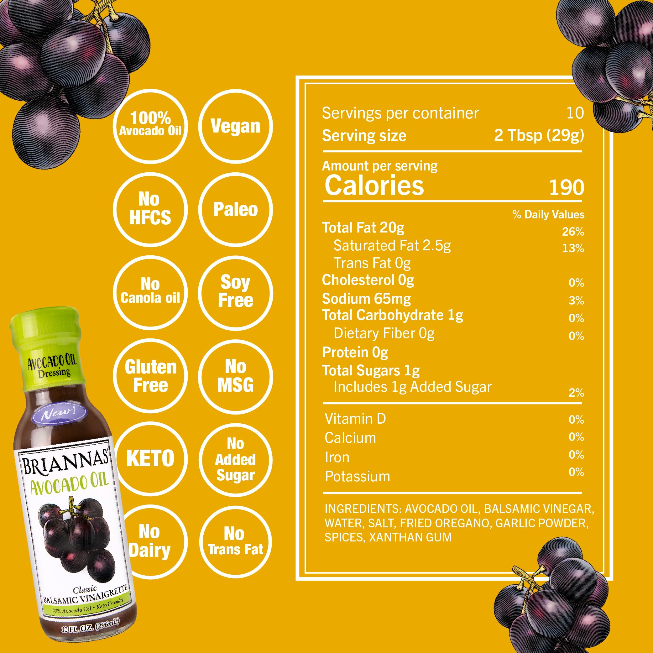 BRIANNAS pouring vinaigrette texture demonstrating smooth, silky consistency