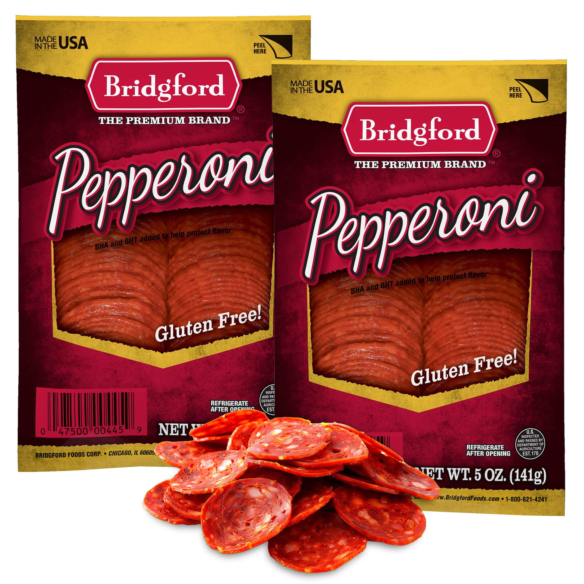 Bridgford front packaging showing two 5 oz packs and convenience