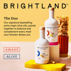 Brightland Alive bottle front showing smooth grassy label and freshness benefit