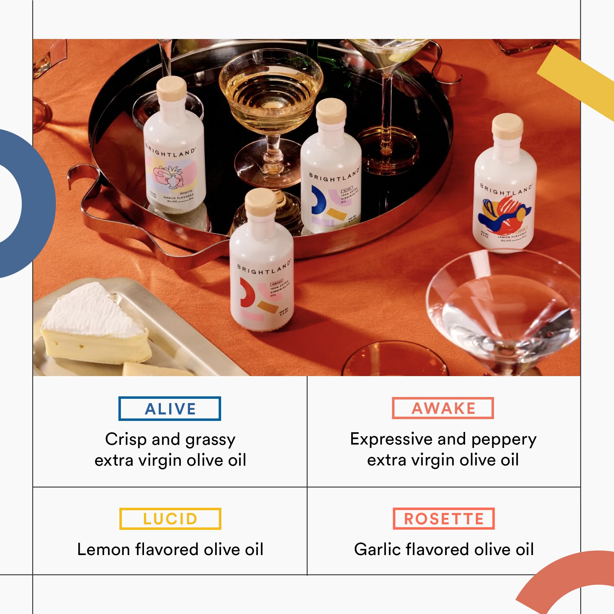 Brightland Awake bottle being poured onto roasted vegetables for bold flavor boost