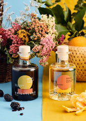 Brightland Parasol vinegar close-up showing bright orange hue and refreshing clarity