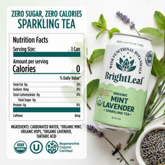 BrightLeaf can top opened showing carbonation and ready-to-drink refreshment