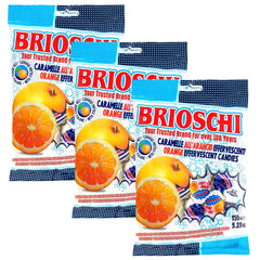 Brioschi orange bag front view showing citrus fizz and refreshing taste