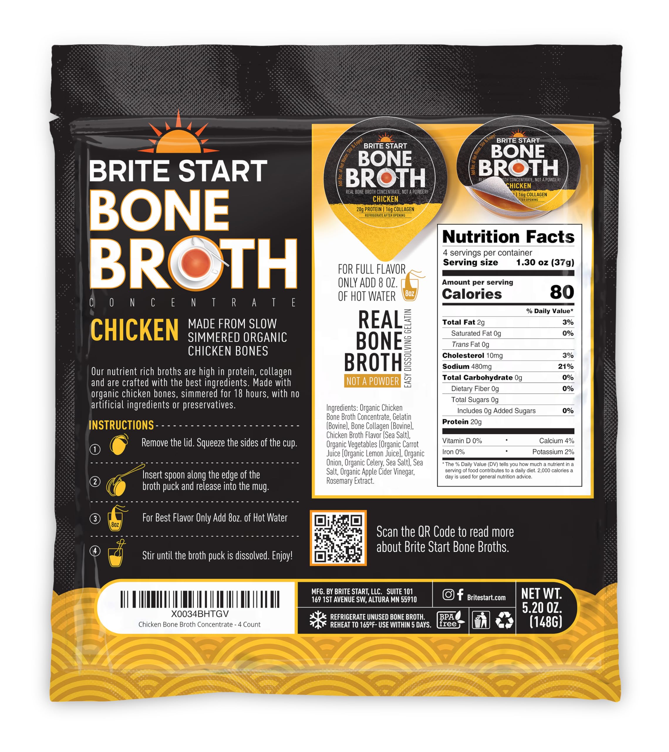 Brite Start close-up of broth concentrate texture showing rich collagen