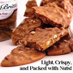 Brittle-Brittle roasted peanuts embedded in brittle emphasizing rich peanut flavor