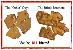 Brittle Brothers close-up of peanuts embedded for bold nut flavor