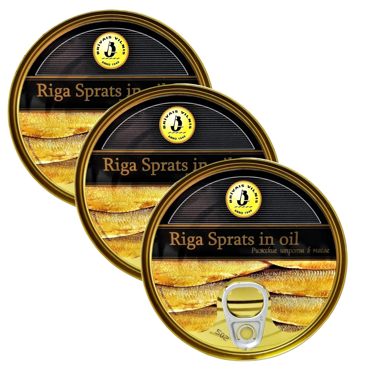 BRIVAIS VILNIS front tin label showing product and origin benefits
