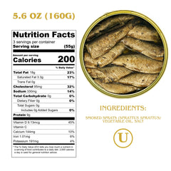 Brivais Vilnis sprats on bread serving suggestion, showing convenience and appetizing presentation