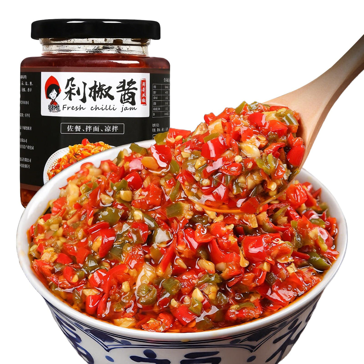 BRKIO jar front packaging showing bold Sichuan branding and heat level benefit