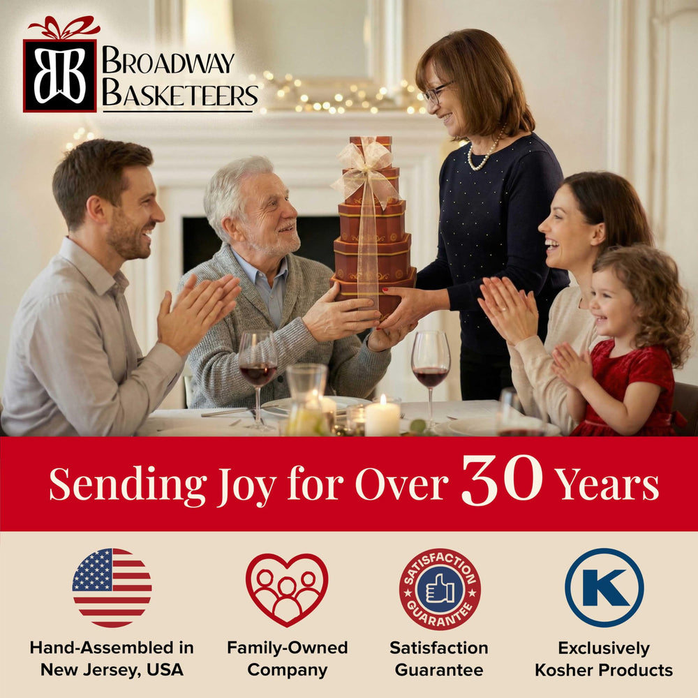 Broadway Basketeers basket held by hand demonstrating 12x8x14 size and reusable convenience