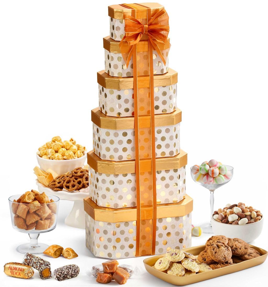 Broadway Basketeers front packaging tower showing elegant gift-ready presentation benefit