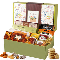Broadway Basketeers front packaging showing gift-ready box and ribbon, ideal presentation