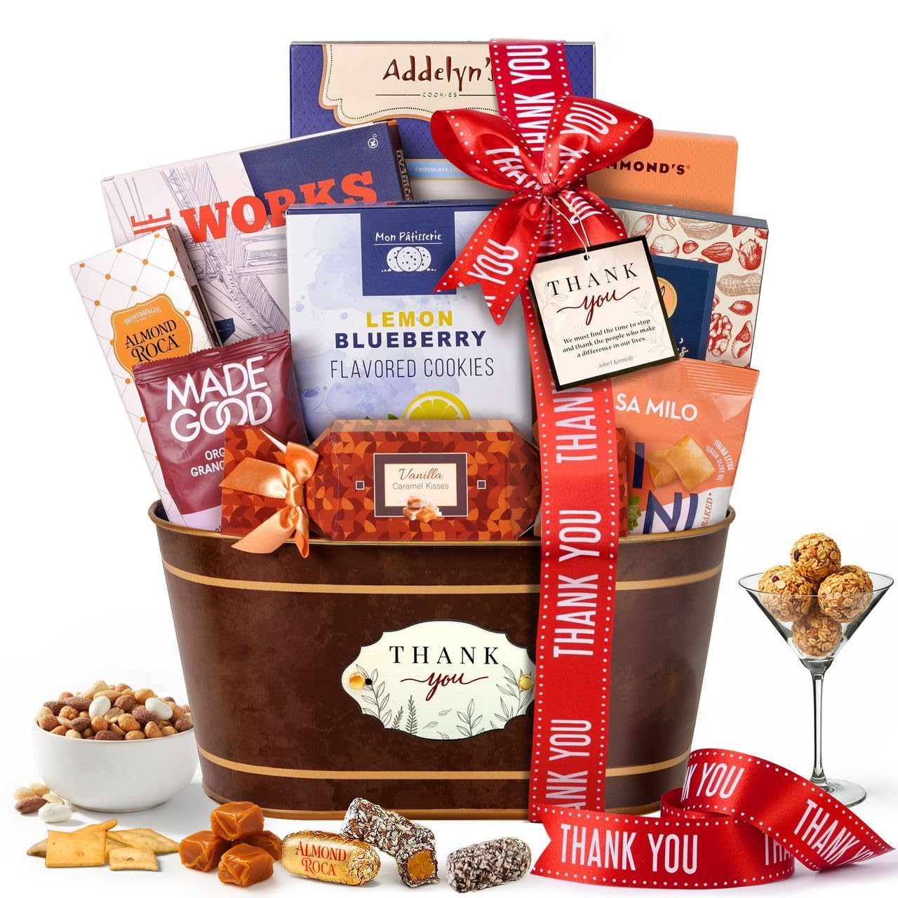 Broadway Basketeers front packaging showing elegant gift-ready presentation and immediate delight