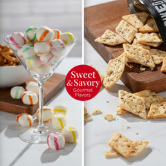 Broadway Basketeers caramel popcorn detail, crunchy gourmet snack for comforting moments