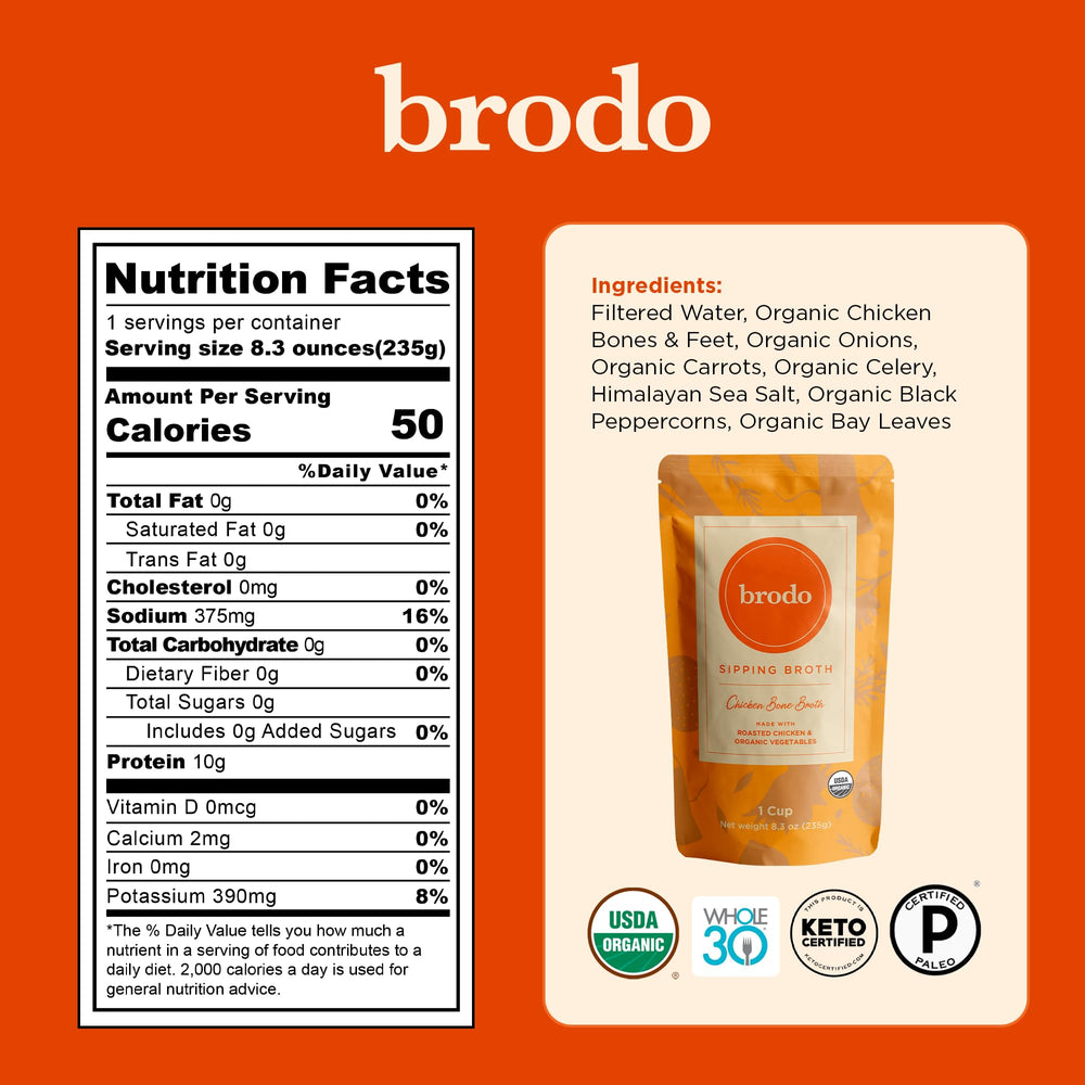 Brodo poured into a mug for sipping with comforting warmth benefit