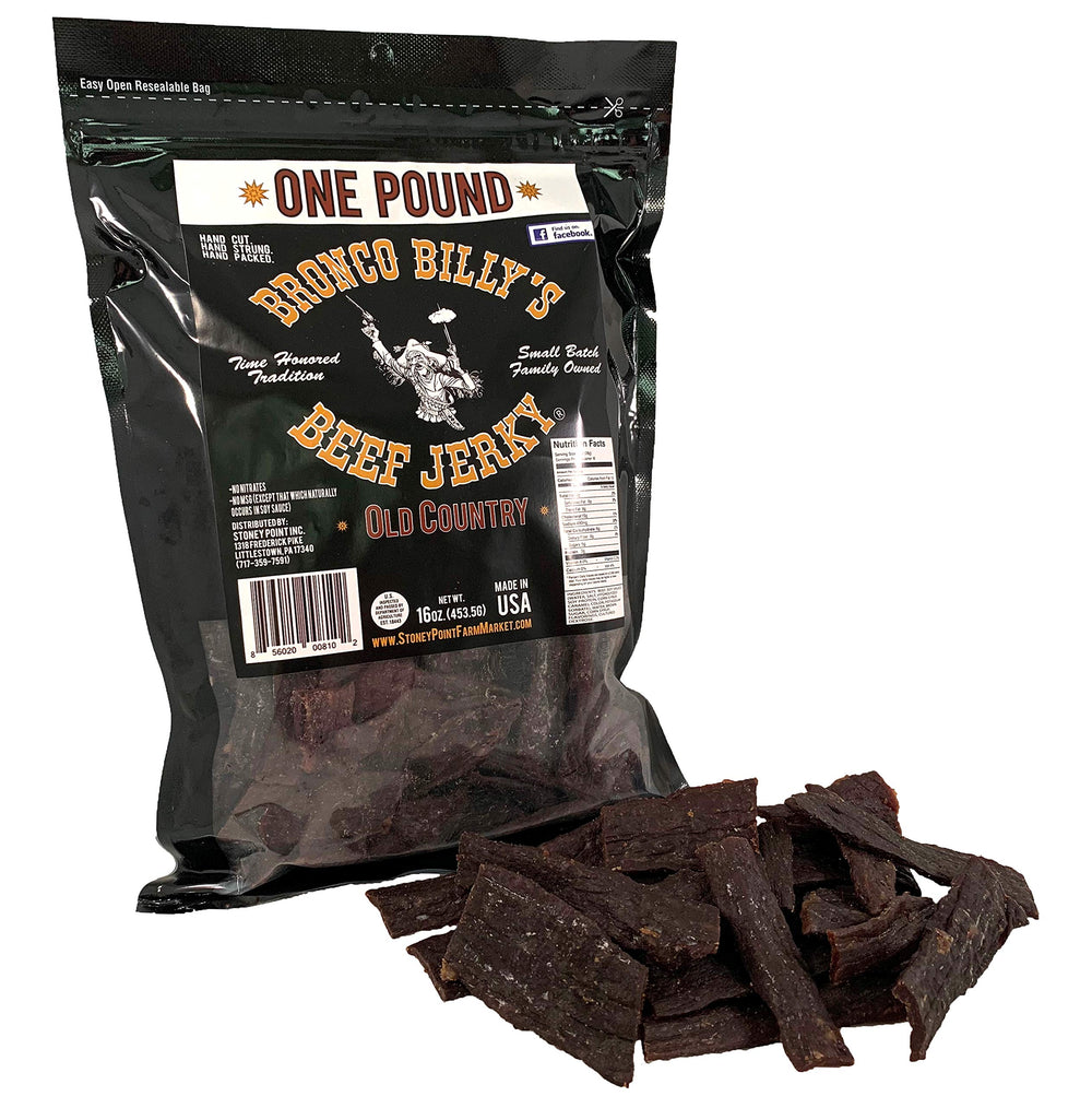Bronco Billy's front packaging 1lb bag shows resealable convenience