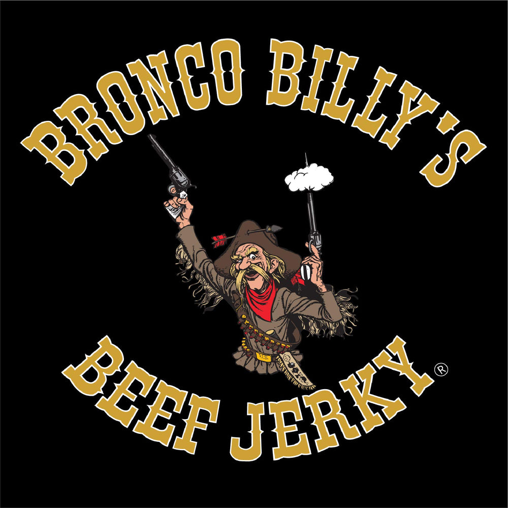 Bronco Billy's jerky on a camping trail offering convenient on-the-go energy