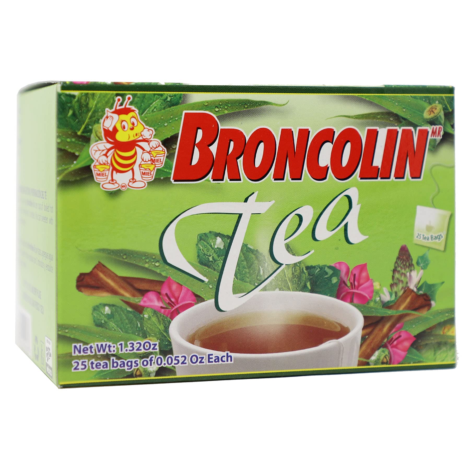 Broncolin brewed cup steaming with aroma, warm comforting beverage