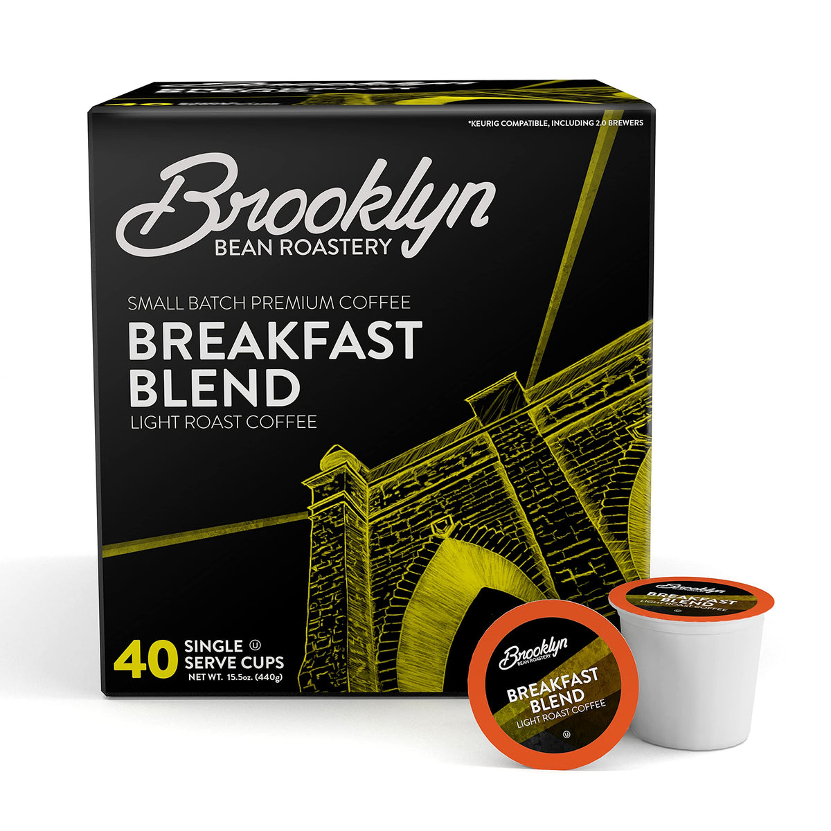 Brooklyn Beans front packaging showing 40-count and quick convenience