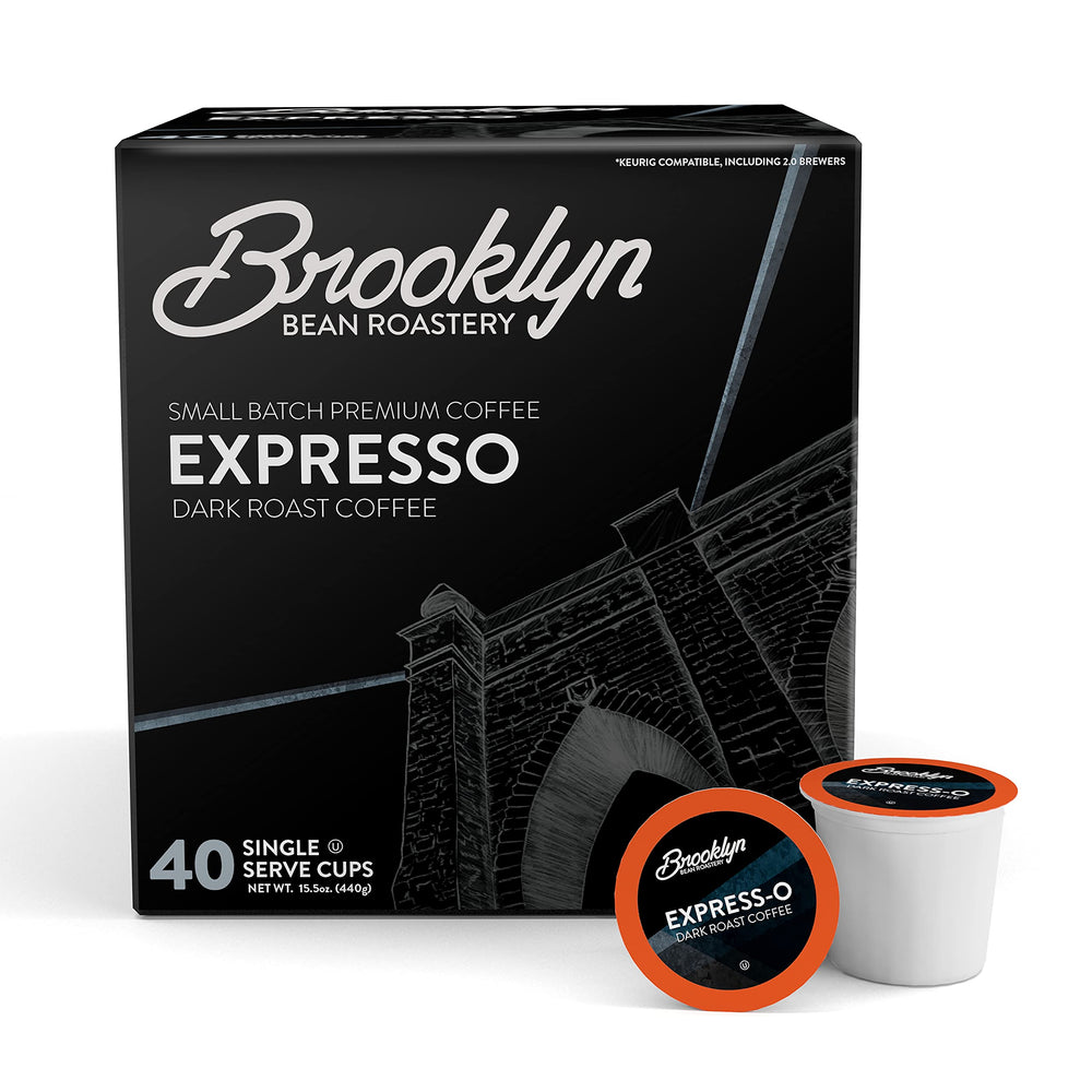 Brooklyn Beans front packaging showing bold espresso branding and convenience