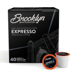 Brooklyn Beans front packaging showing bold espresso branding and convenience