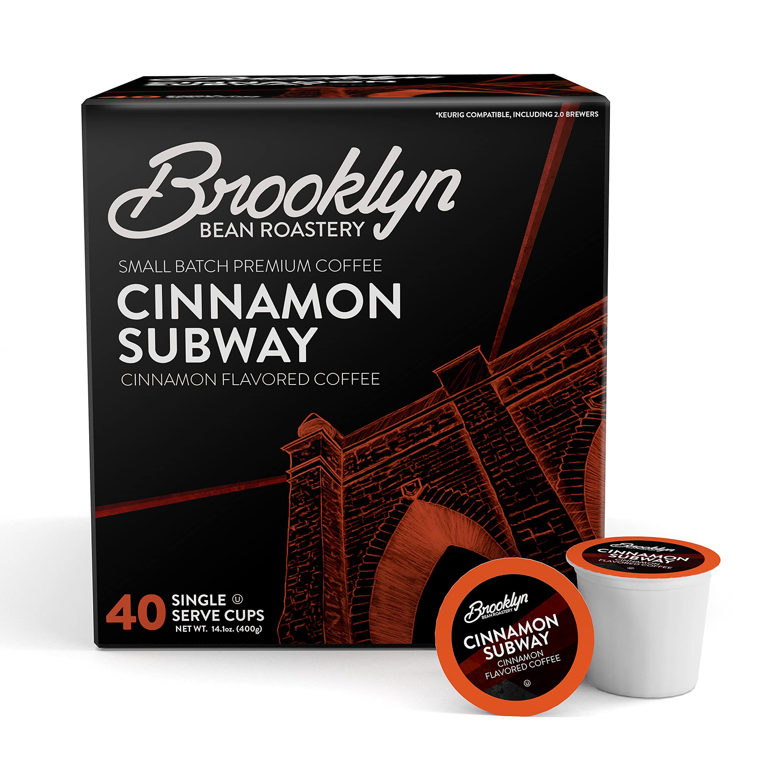 Brooklyn Beans front packaging showing cinnamon flavor and count benefit