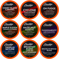 Brooklyn Beans front packaging showing assorted pods and easy brewing convenience