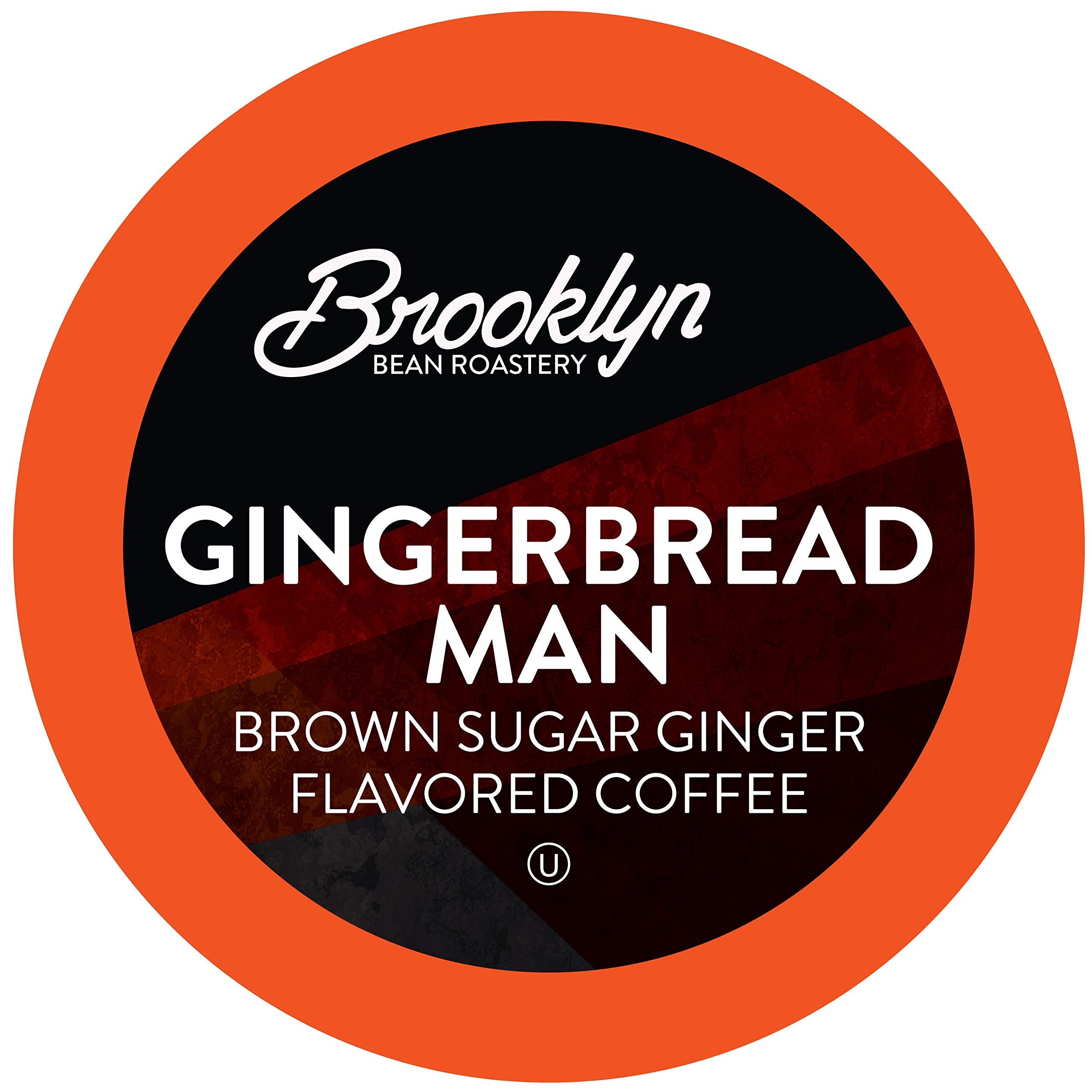 Brooklyn Beans front packaging showing 40-count festive gingerbread pods and convenience