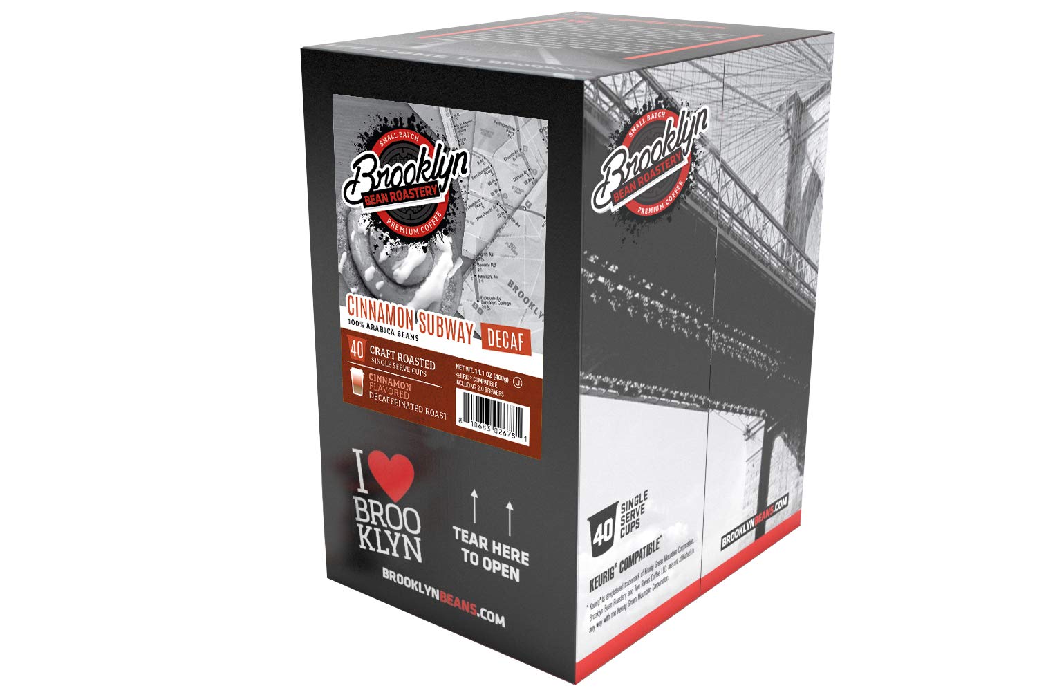 Brooklyn Beans pod inserted in Keurig brewer demonstrating easy single-serve brewing