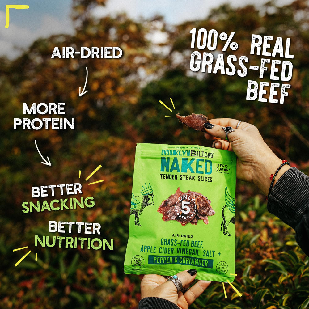 Brooklyn Biltong packed in a lunchbox as a convenient protein snack