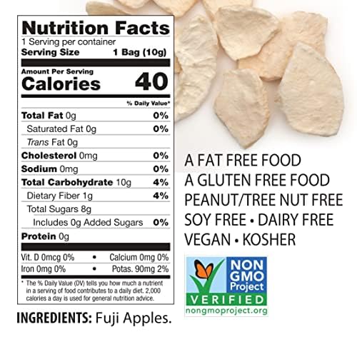 Brothers-All-Natural close-up of freeze-dried apple texture highlighting crispness