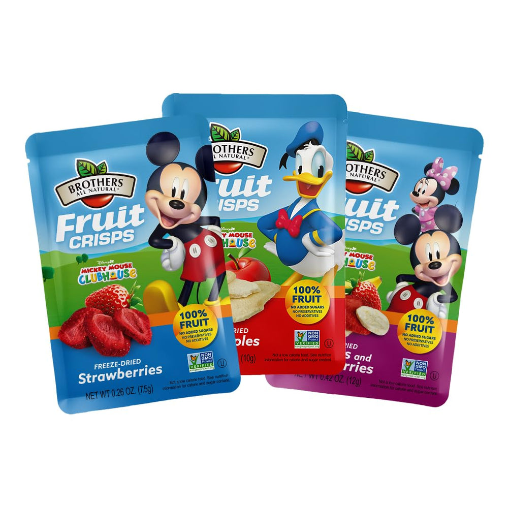 Brothers-ALL-Natural close-up of freeze-dried strawberry texture, crisp fruit flavor preserved