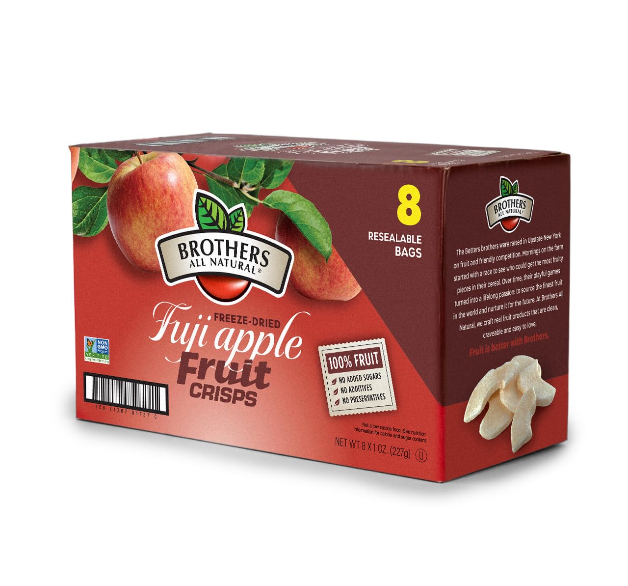 Brothers All Natural front packaging showing resealable pouch and product branding for convenience
