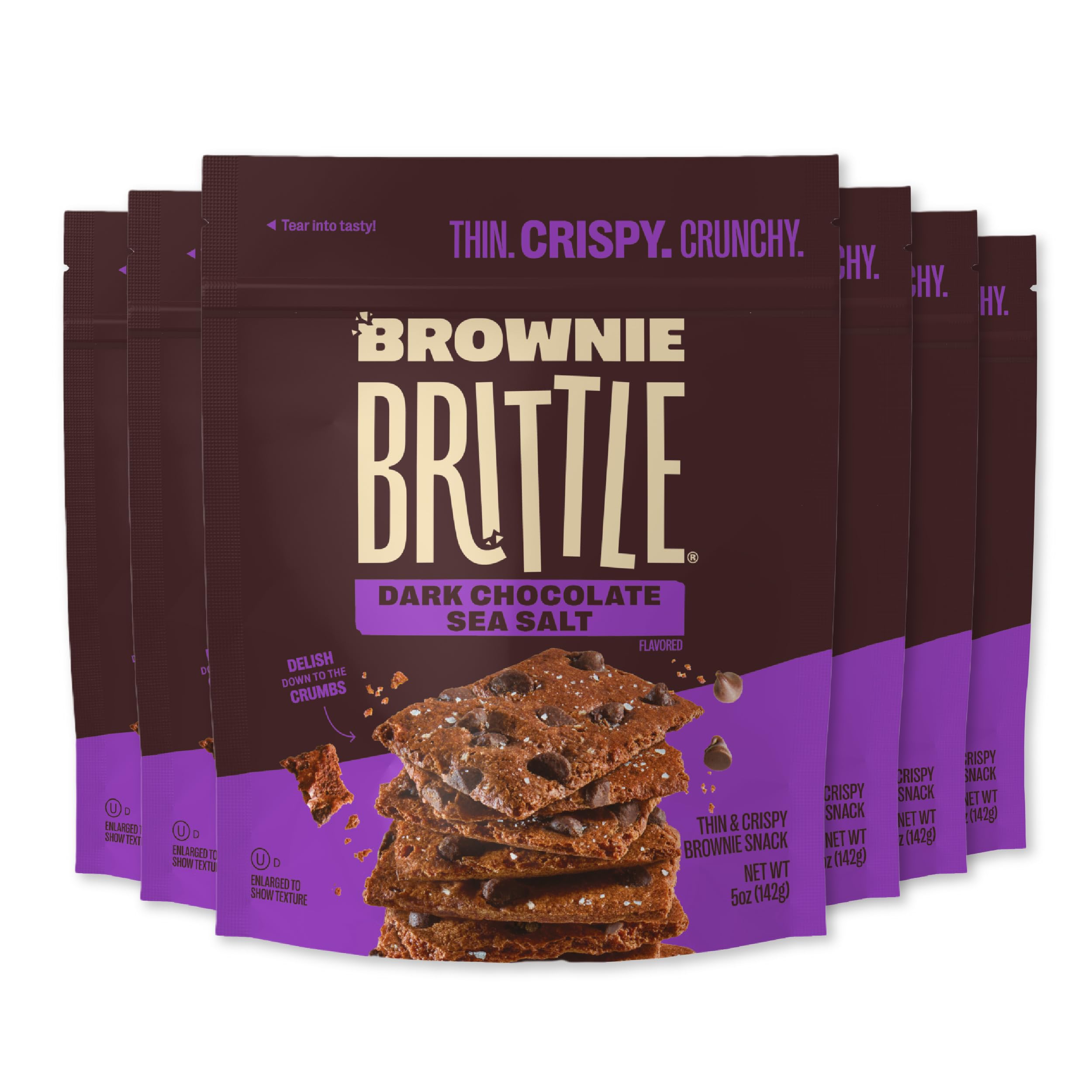 Brownie Brittle front packaging showing brand and flavor for easy identification