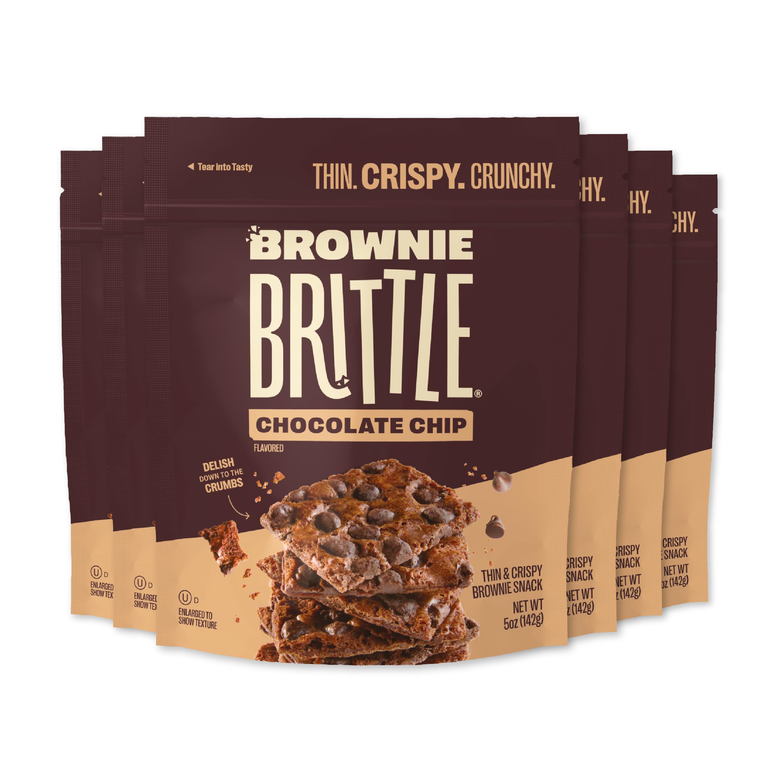 Brownie Brittle family pack front showing brand and resealable bag, perfect for sharing