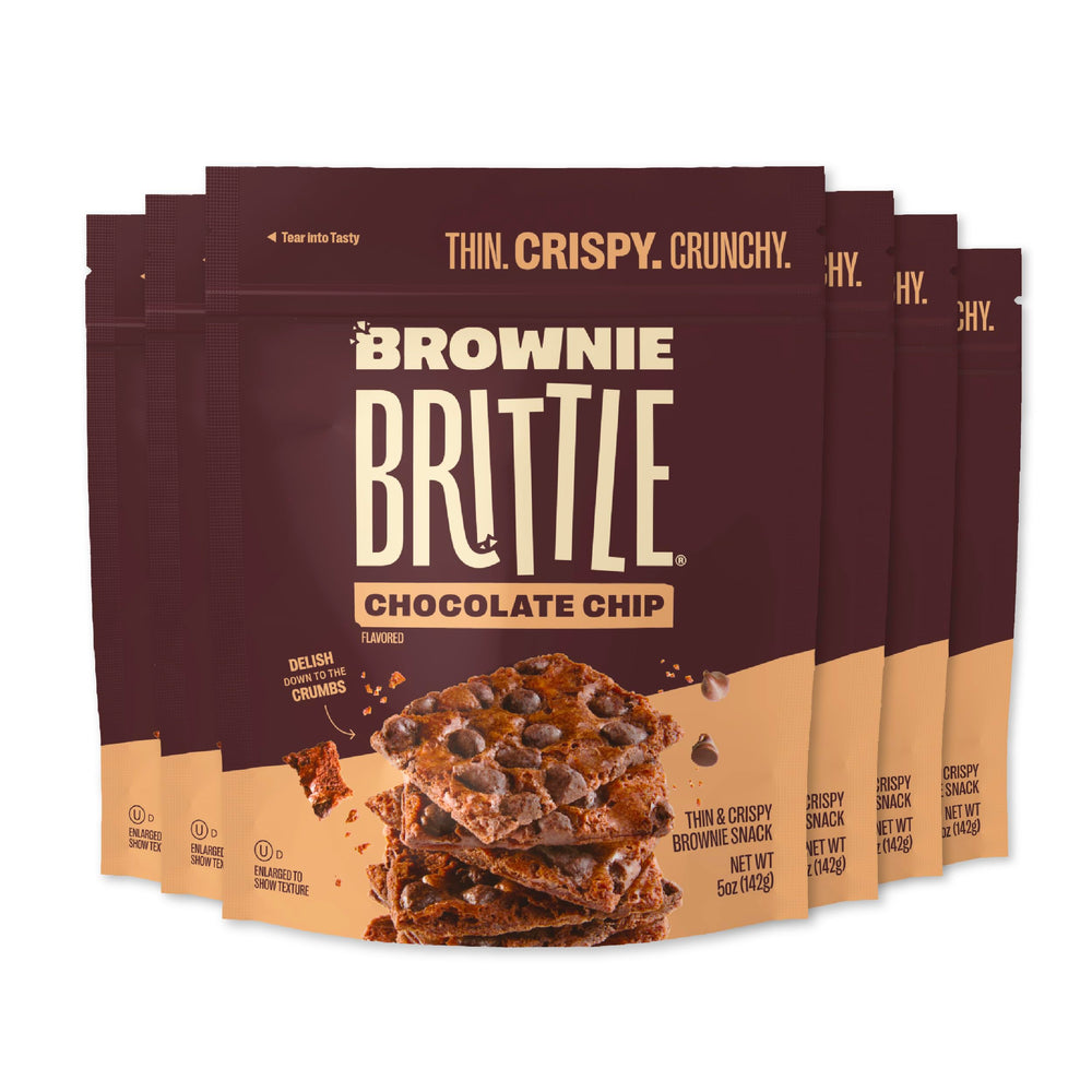 Brownie Brittle family pack front showing brand and resealable bag, perfect for sharing