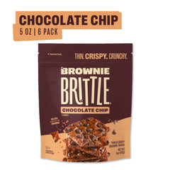 Brownie Brittle open bag with piled pieces, Brownie Brittle adds instant crunchy topping