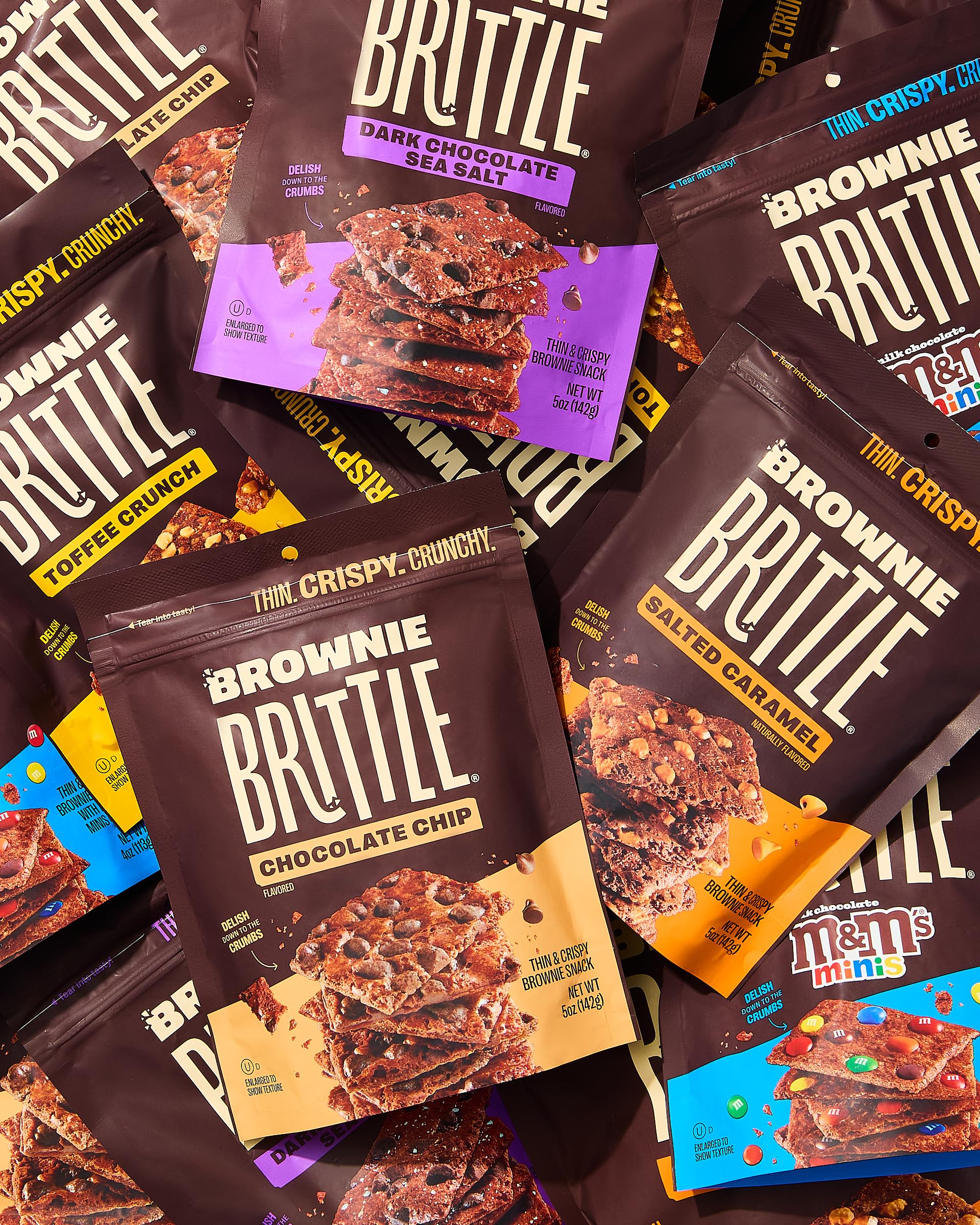 Brownie Brittle pantry and desk storage showing convenience for on-the-go snacking