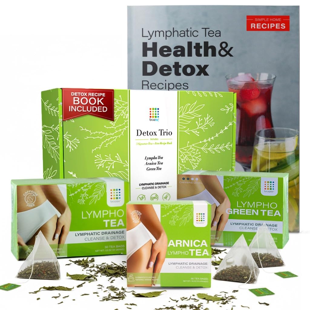 Bruizex front packaging showing three-tea kit and recipe book, clear product benefits