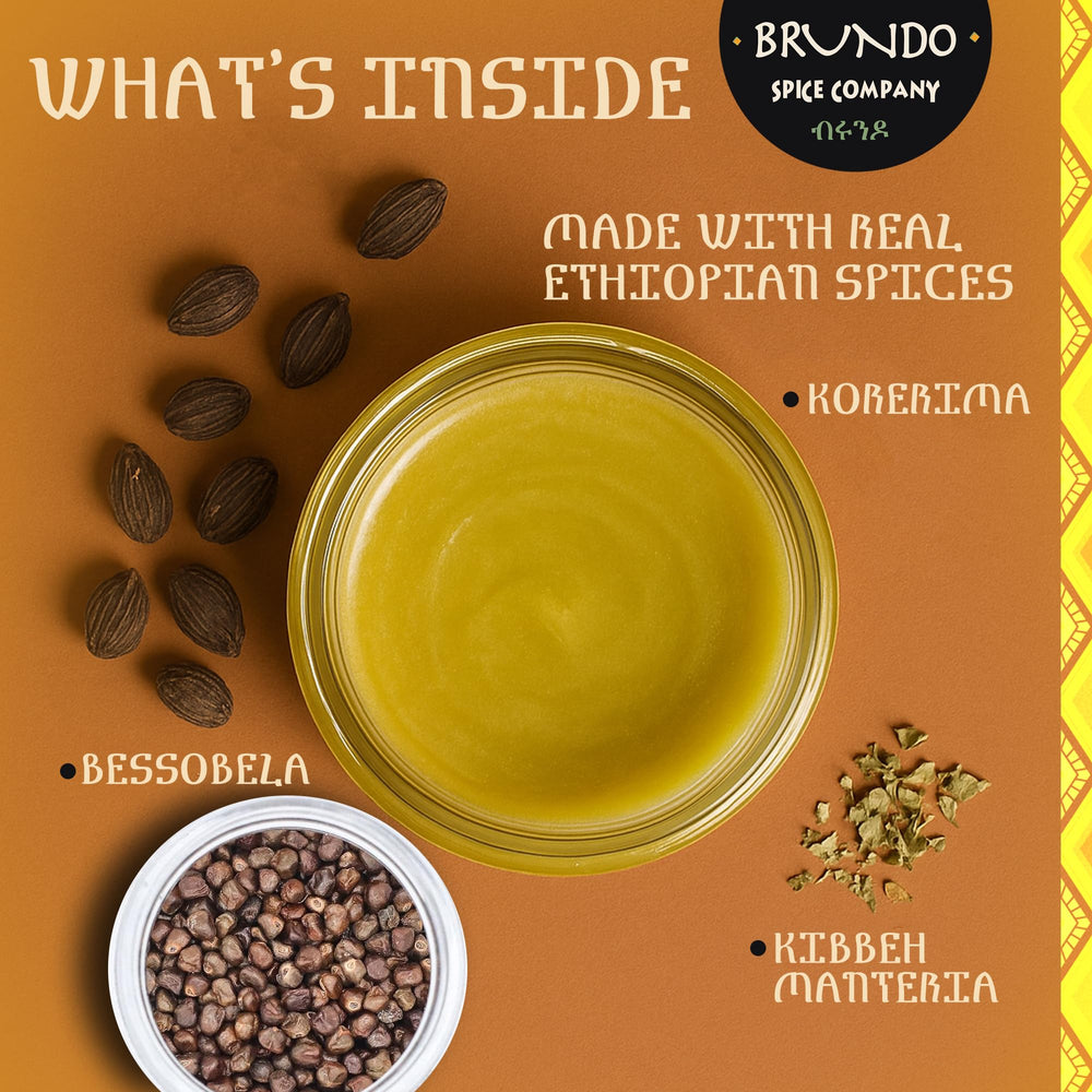 Brundo Market spiced ghee sizzling in a skillet to enhance dishes