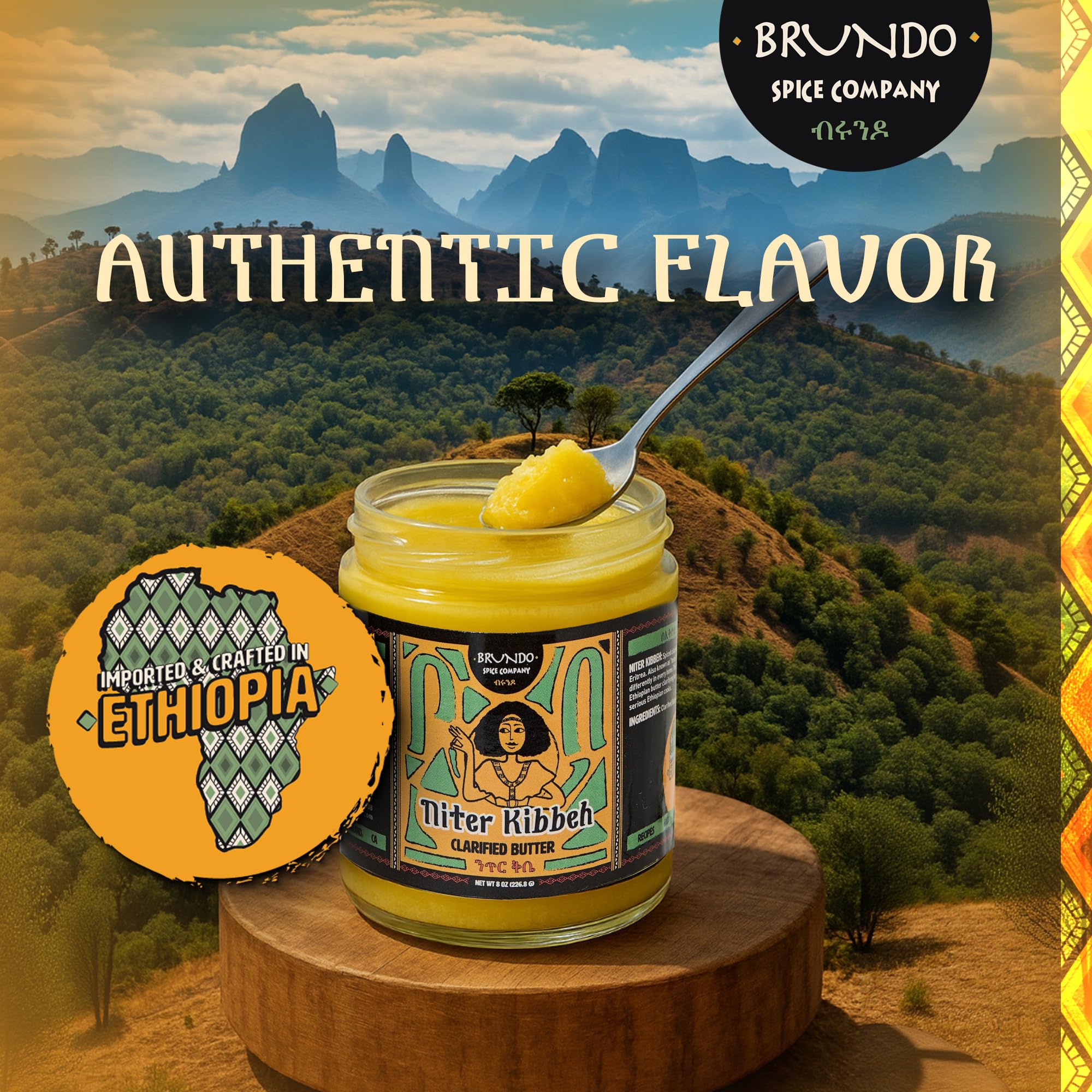 Brundo Market jar on kitchen counter in lifestyle cooking scene